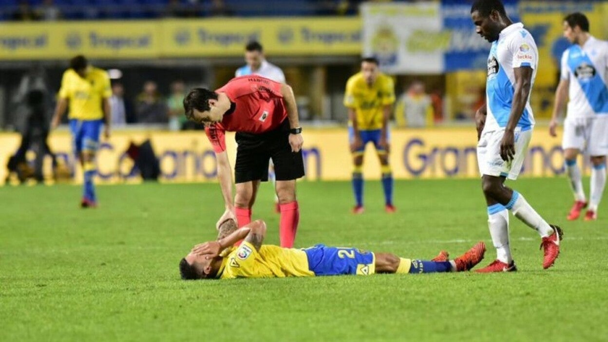 La UD  se queda sin Vitolo por una rotura de fibras