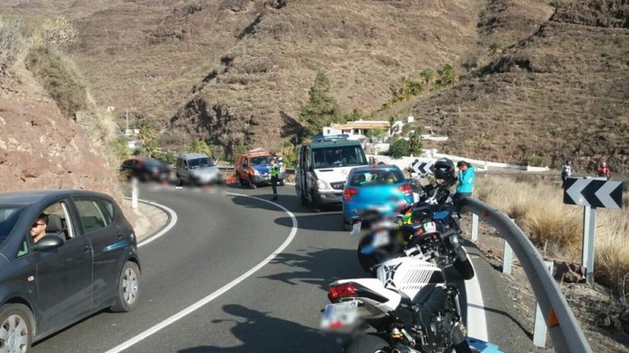 Fallece un motorista en Mogán