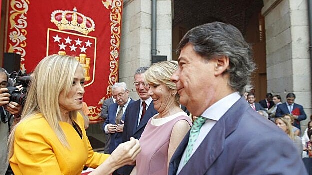Cristina Cifuentes (i), Ignacio González y Esperanza Aguirre, en una foto de archivo. / Europa Press.