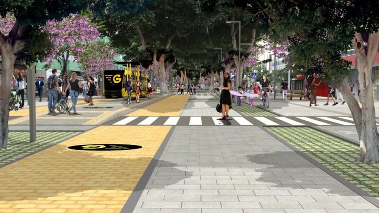 Las Palmas de Gran Canaria exhibe en la calle el futuro peatonal de la avenida Mesa y López