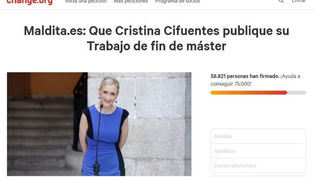 Todos quieren ver el Trabajo Fin de Máster de Cifuentes