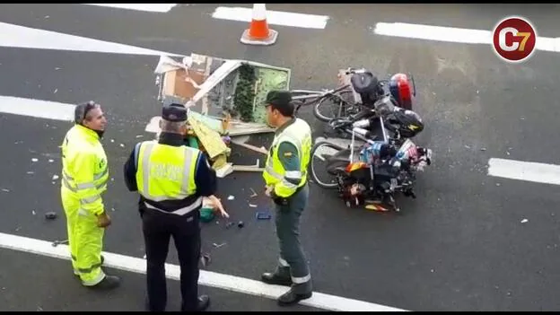 Atropello de un ciclista en dirección a la capital
