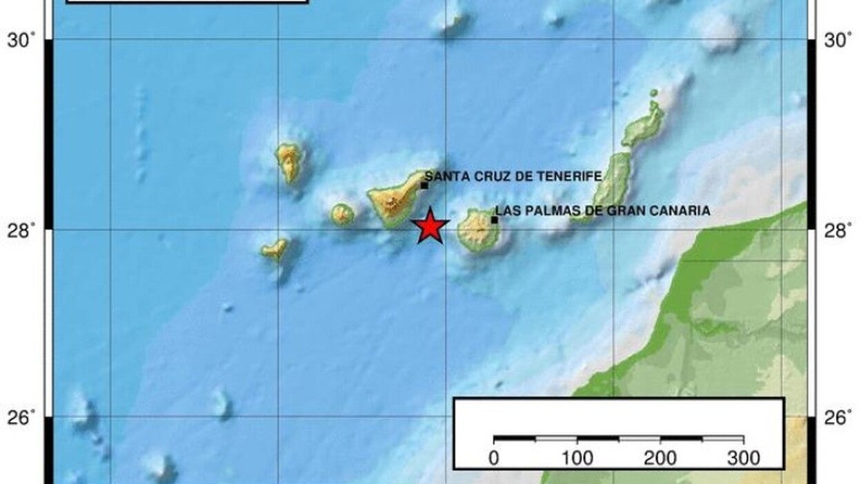 Dos terremotos de más de 2 grados entre Gran Canaria y Tenerife