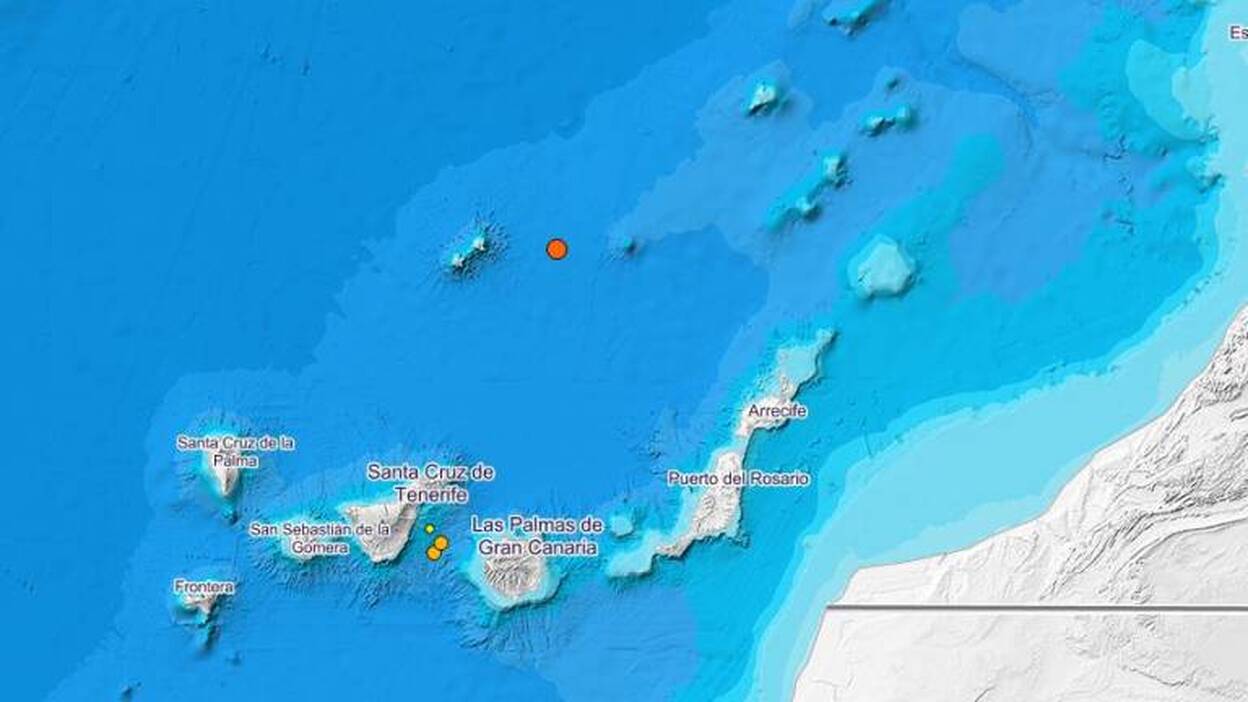 Terremoto de 3,6 grados al norte de Canarias