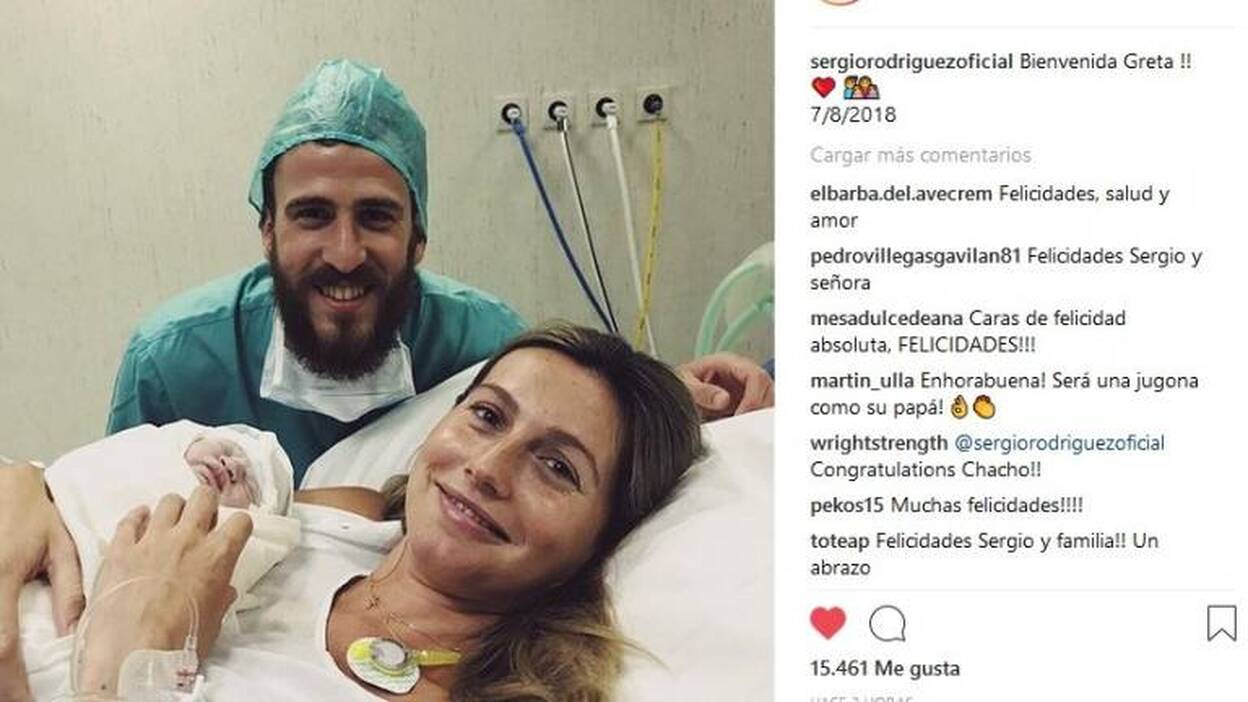 Segunda hija del canario Sergio Rodríguez