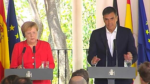 Sánchez y Merkel piden un esfuerzo común