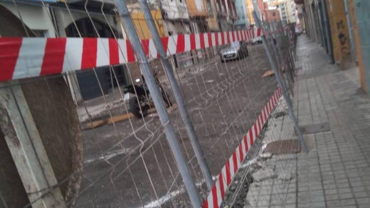 Las obras de Guanarteme, pendientes de material