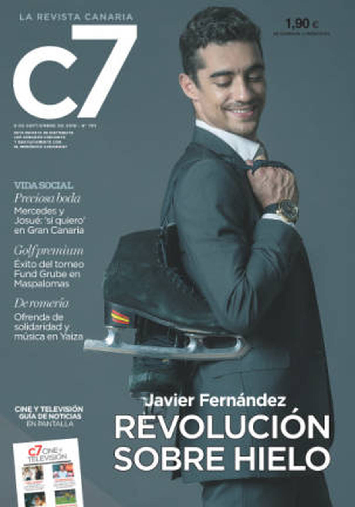 Javier Fernández este sábado, portada de C7