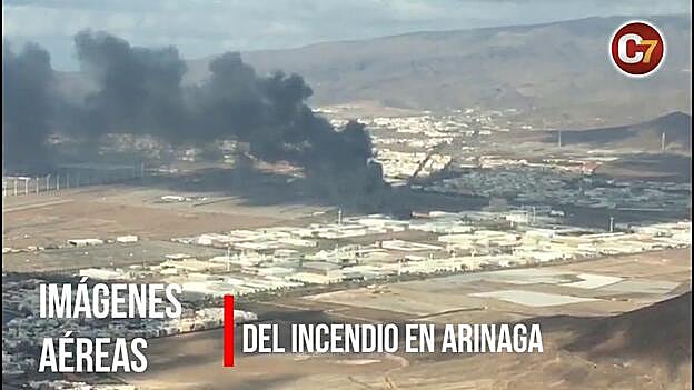 Estabilizado el incendio de Arinaga