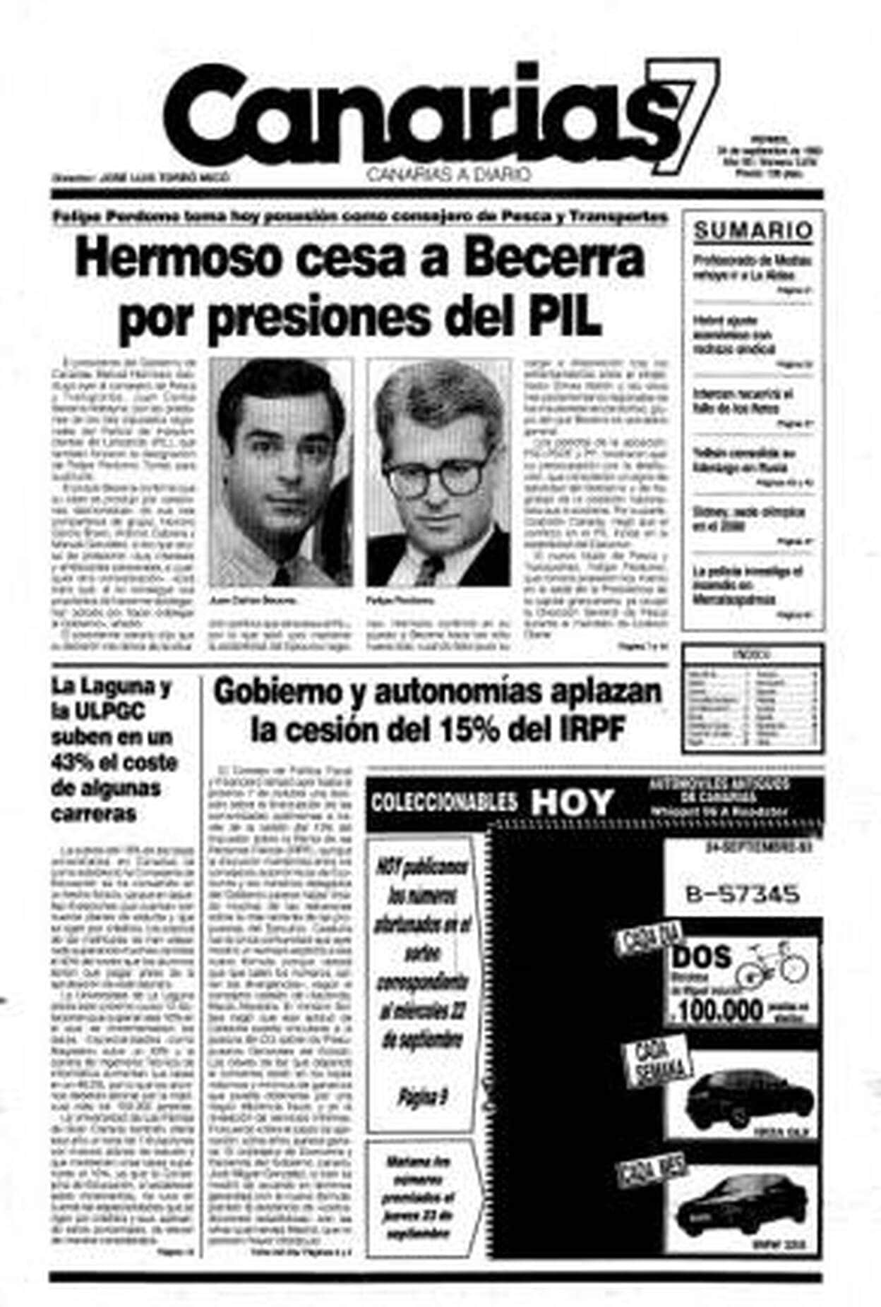 Hace 25 años en Canarias7