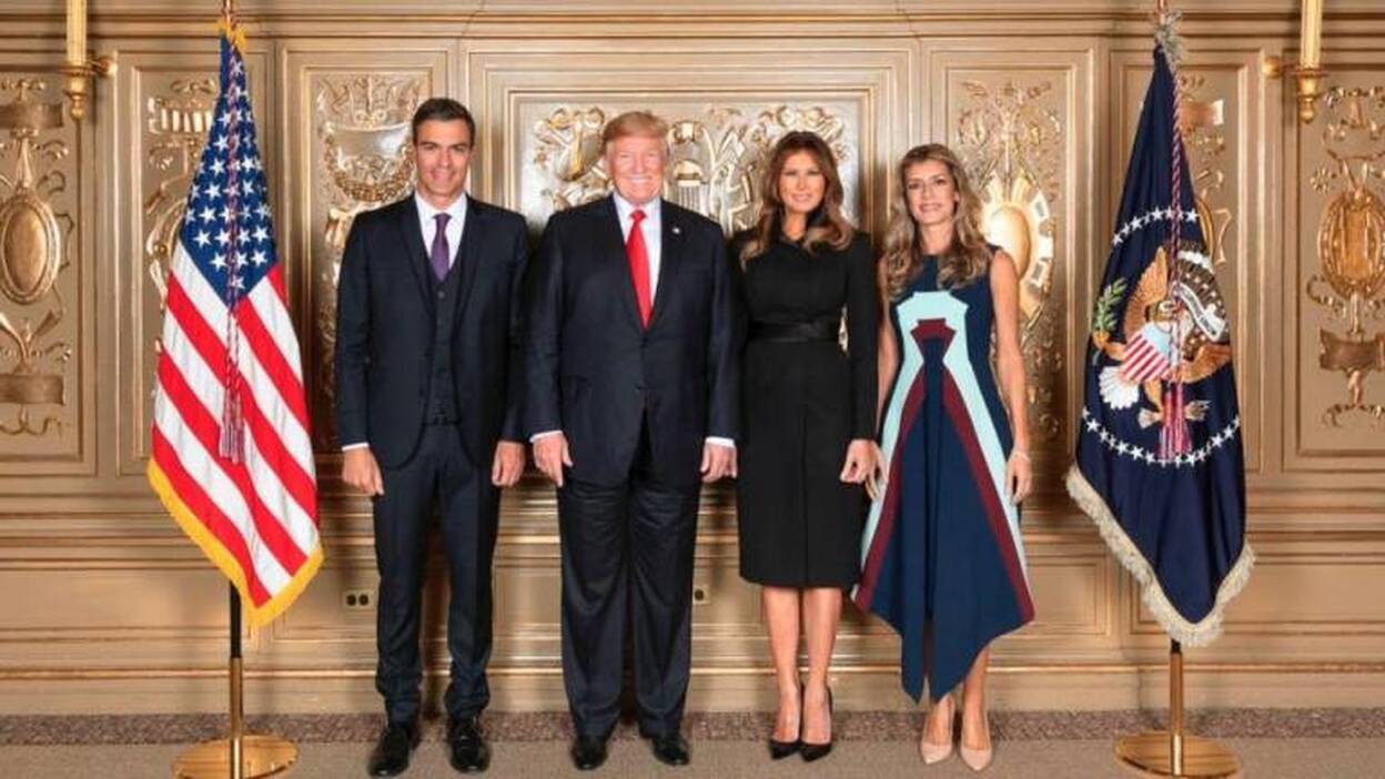 La Casa Blanca divulga la foto de Sánchez, Trump y sus esposas en Nueva York