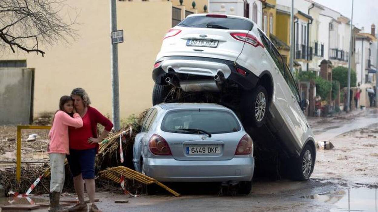 La gota fría inunda Málaga