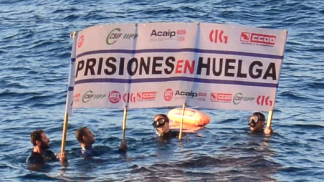 Funcionarios de prisiones protestan en La Mareta