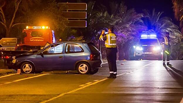Muere un Guardia Civil en Ingenio tras un accidente de tráfico