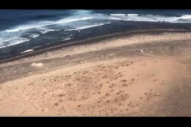 Aparece una ballena en la costa majorera
