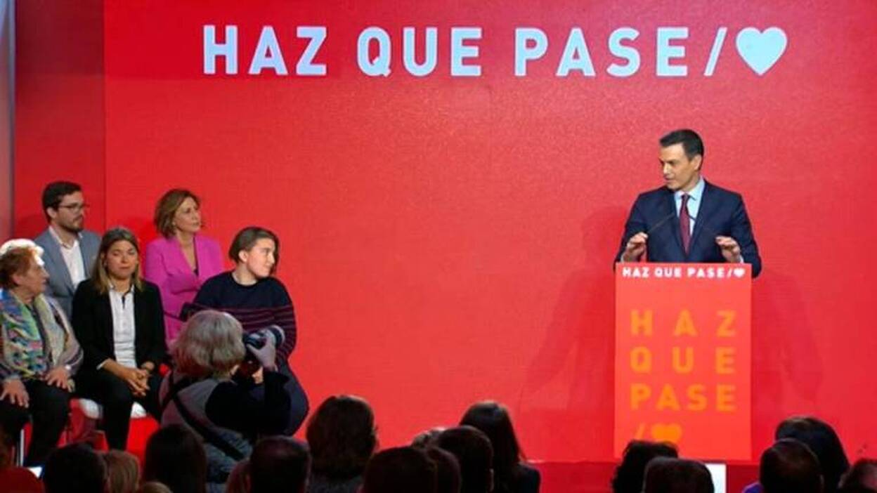 Sánchez presenta el lema de la campaña del PSOE