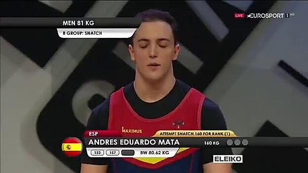 El canario Andrés Mata, plata europea en halterofilia