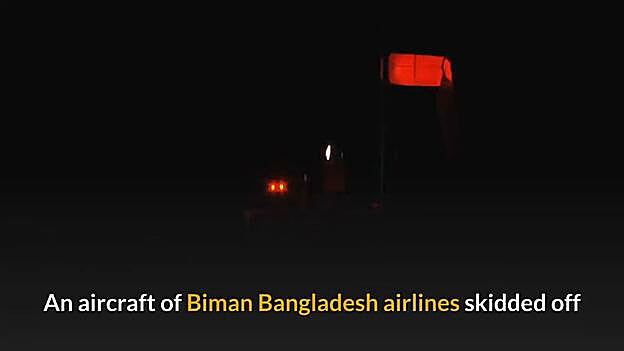 Un avión aterriza de emergencia sin ruedas delanteras