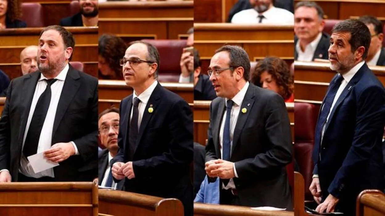 La Mesa del Congreso suspende a los diputados separatistas presos