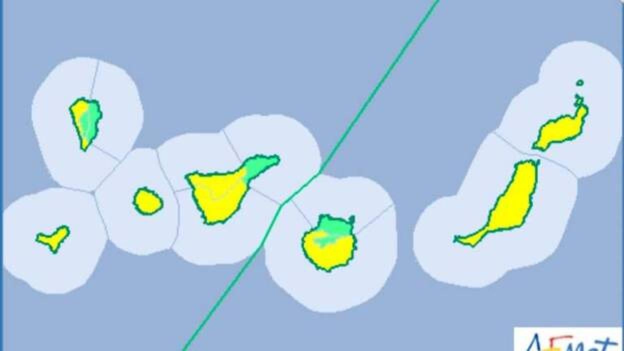 Aviso amarillo por vientos para el lunes