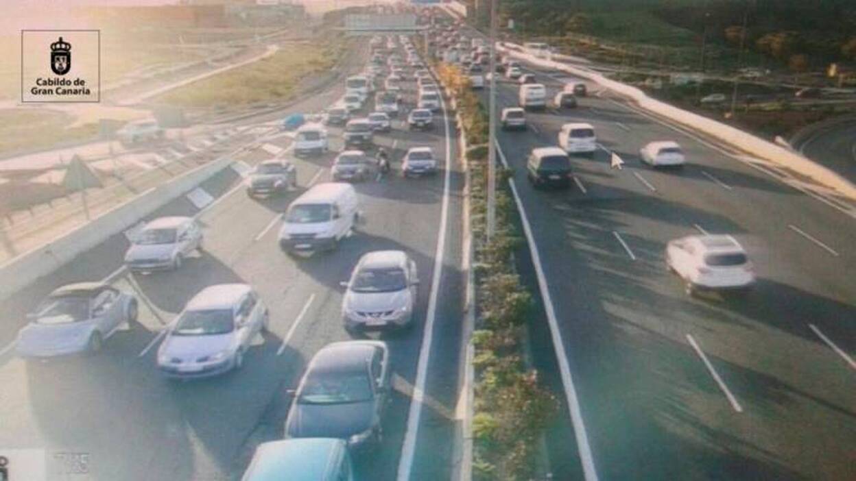 Accidente en la GC-1 por Las Huesas