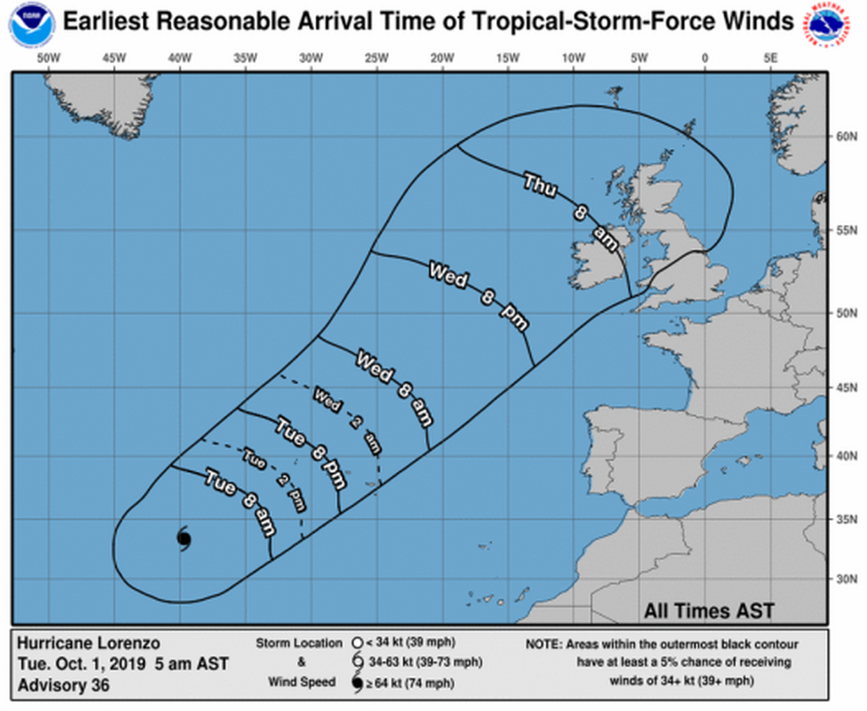 Las Azores cierran escuelas y refuerzan bomberos a espera del huracán Lorenzo