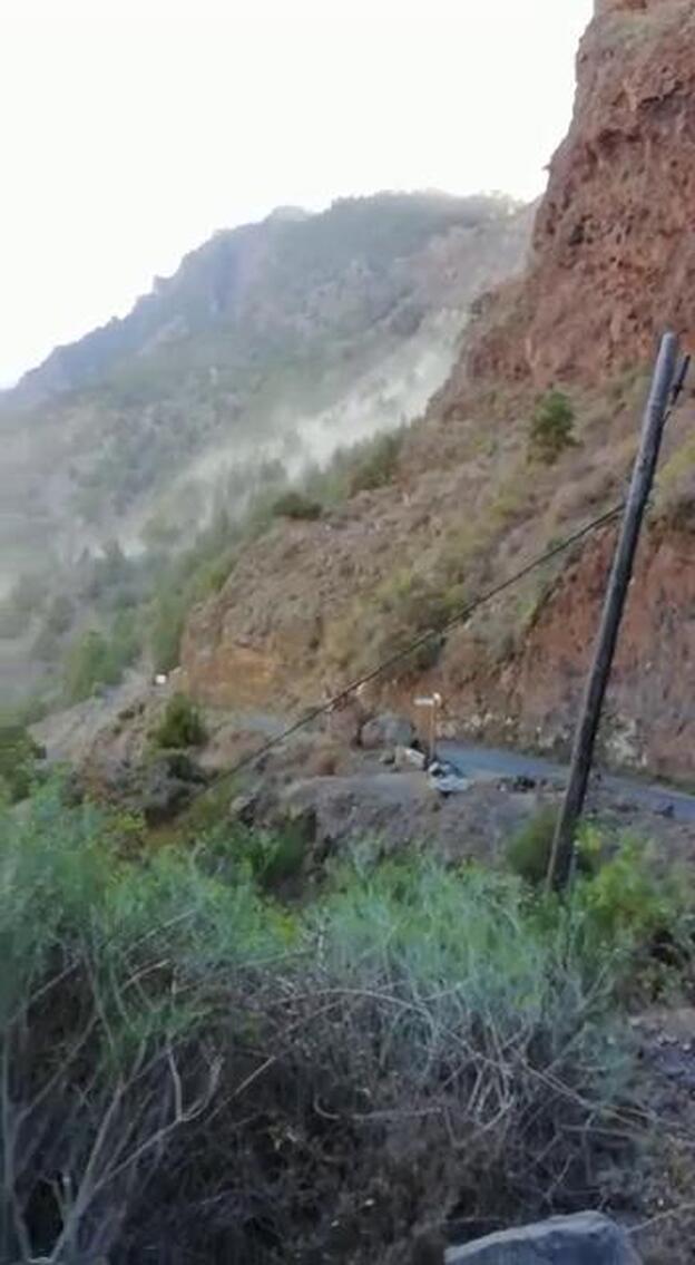 Grandes desprendimientos en La Caldera de Taburiente