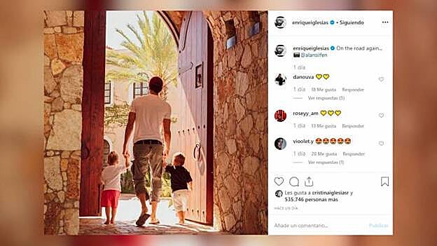 La imagen más tierna de Enrique Iglesias