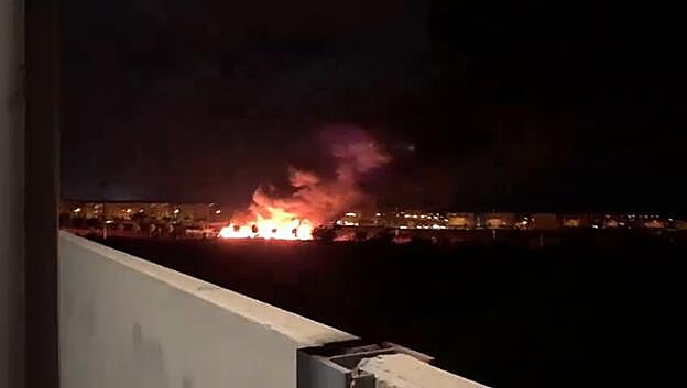 Incendio en un basurero de Santa Lucía