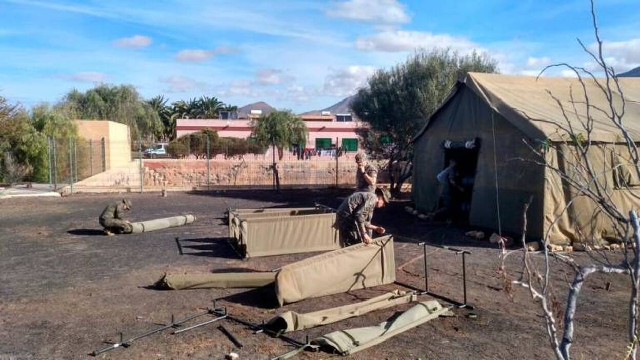 Defensa podría volver a montar las casetas de campaña en Tefía