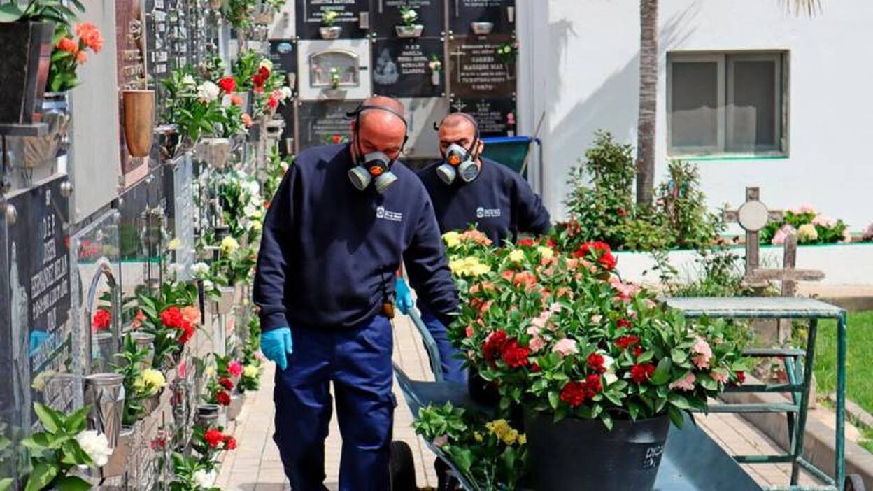 Moya enrama los dos mil nichos de los cementerios municipales