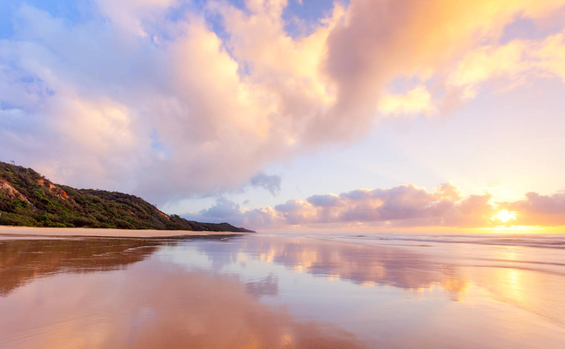 La playa Arcoíris en Fraser Island (Australia)