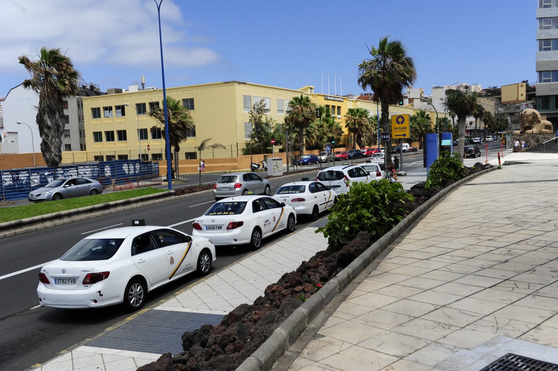 Una parada de taxis de la capital grancanaria. 