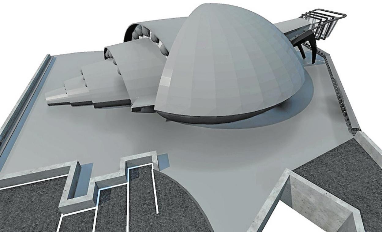 La infografía muestra el diseño en forma de caracola. 