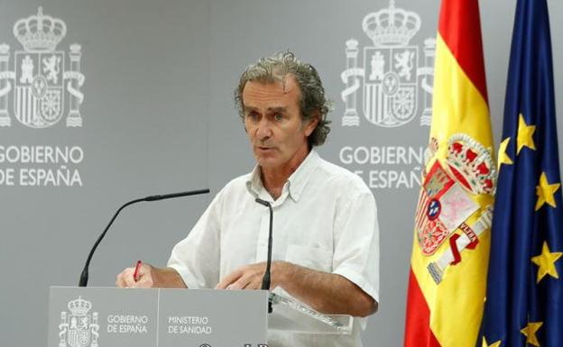 El coordinador de Emergencias, Fernando Simón, durante la comparecencia ante los medios.