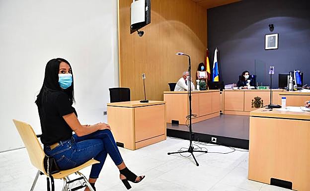 Aurah durante el juicio, este lunes. /