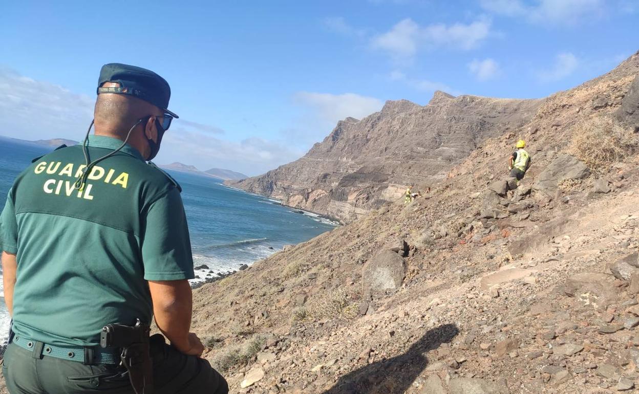 Imagen de la intervención de la Guardia Civil. 