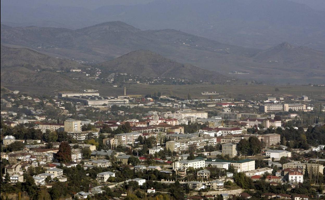 Vista de Stepanakert, principal ciudad de Nagorno Karabaj.