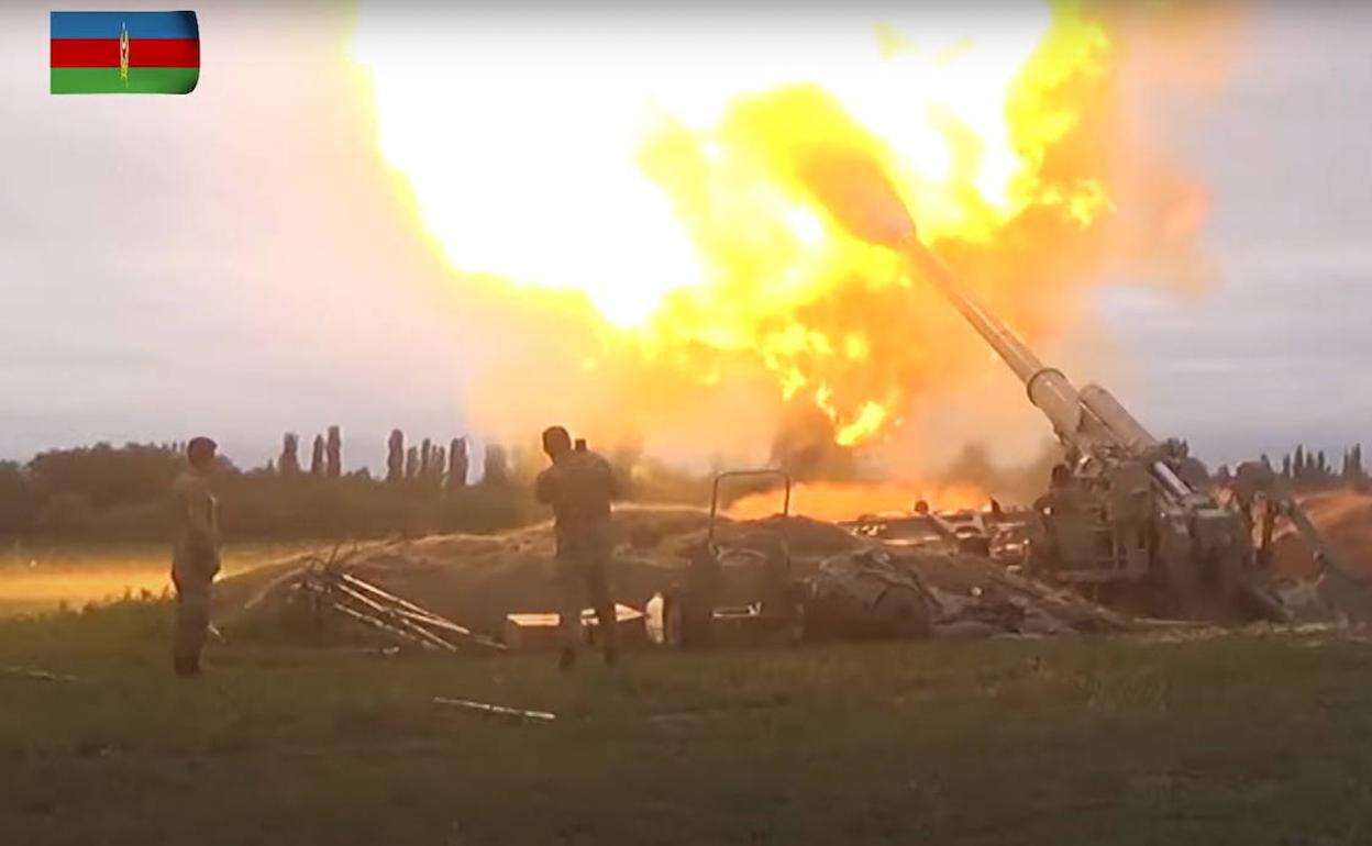 Disparos de artillería armenia. 