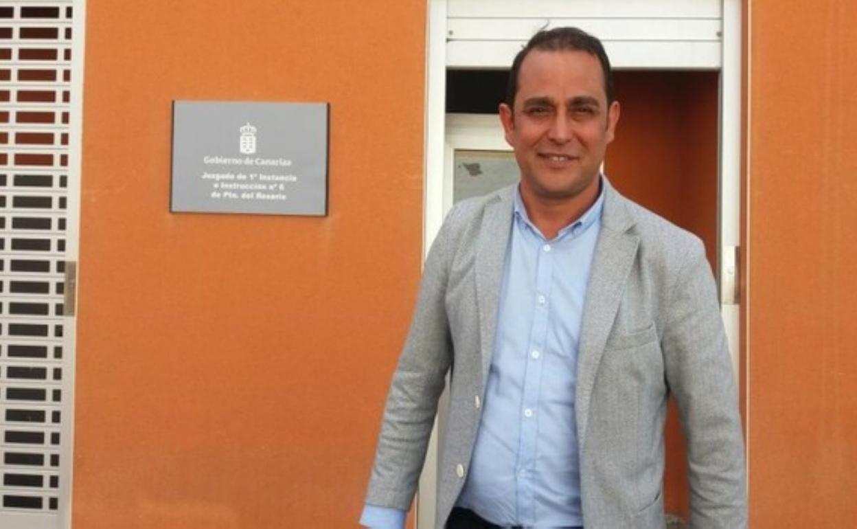 Acosta, tras declarar por Gesturpa el 15 de febrero de 2018. 