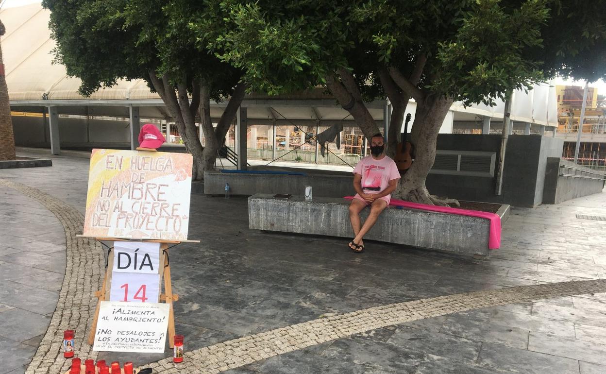 La protesta, días atrás. 