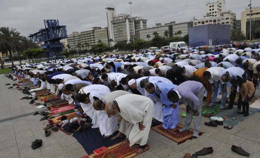 Celebración del ramadán en la zona de Santa Catalina. 