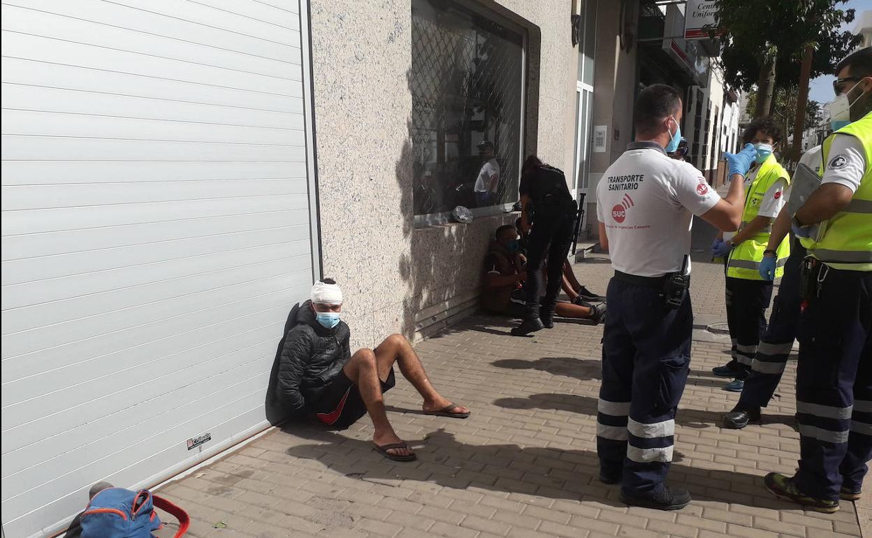 Detenidos por la pelea. 