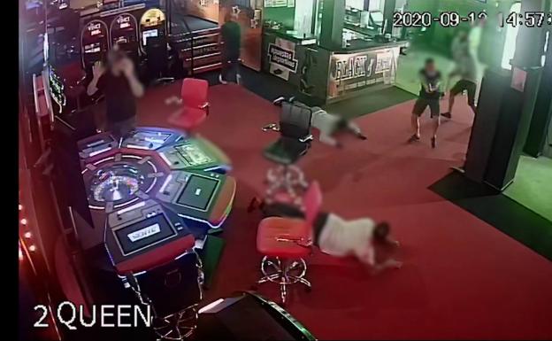 Imagen del atraco en el casino. 