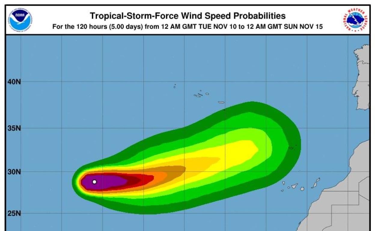 Nace la tormenta subtropical Theta
