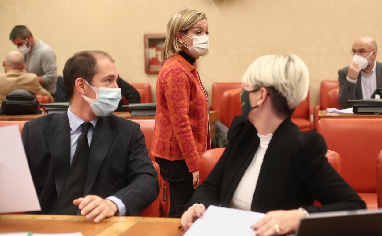 La diputada de CC Ana Oramas ayer durante la comisión parlamentaria. 