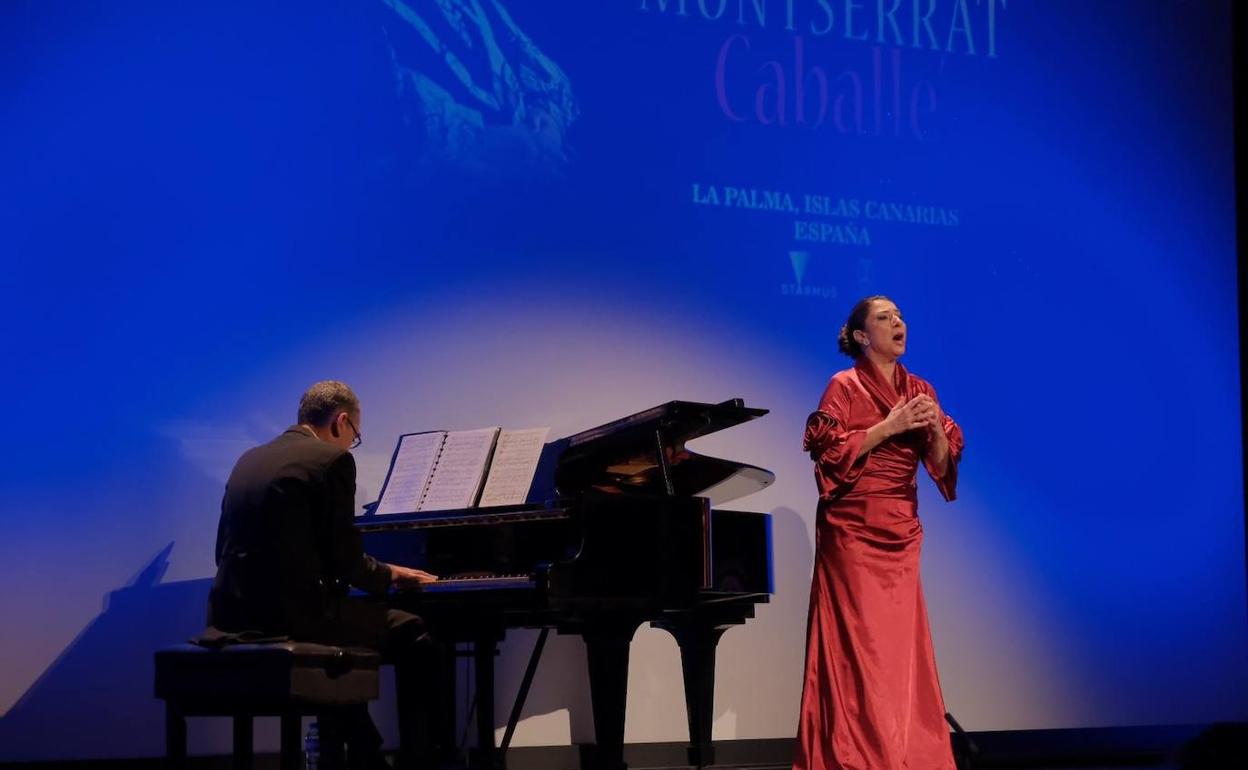 Imagen del estreno del disco inédito de Montserrat Caballé en La Palma. 
