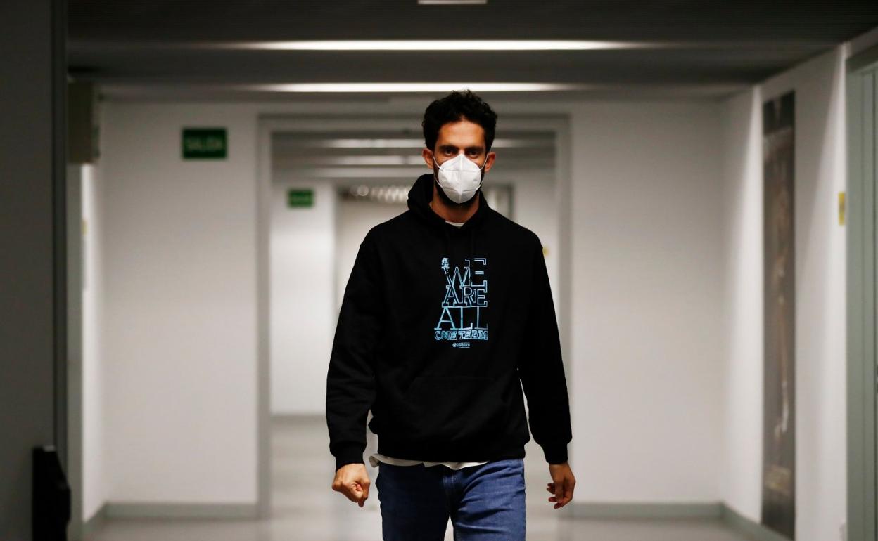 Javi Beirán, el pasado miércoles, día en el que volvió a jugar con el Granca tras estar apartado. 