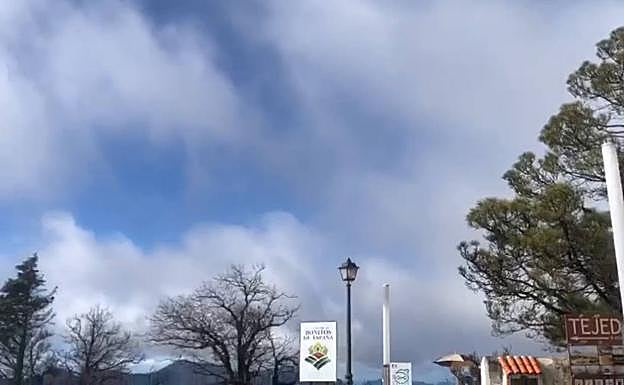 Viento y frío en la Cruz de Tejeda
