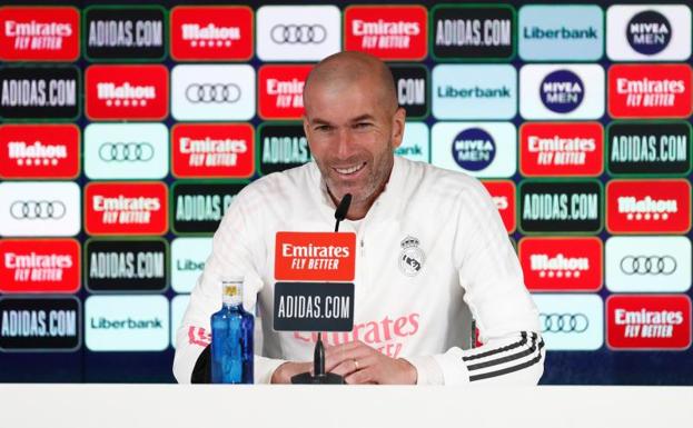 Zidane, durante su rueda de prensa previa al Alcoyano-Real Madrid.